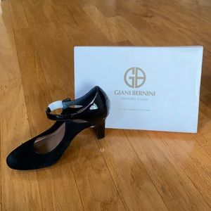 New Guano Bernini Velmahl Black Mary Jane Pumps
